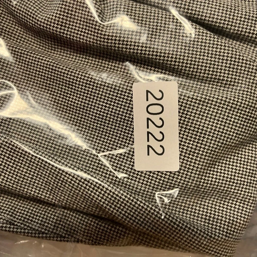 Lee Casuals Pleated Pants Mens 28x30 Black White Houndstooth Acadeimia 90s Retro